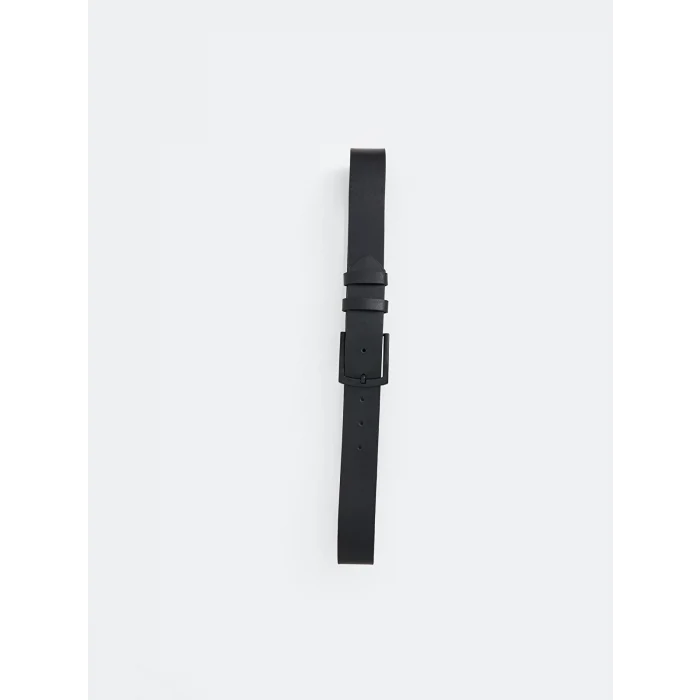 LCW ACCESSORIES Siyah Deri Görünümlü Erkek Kemer