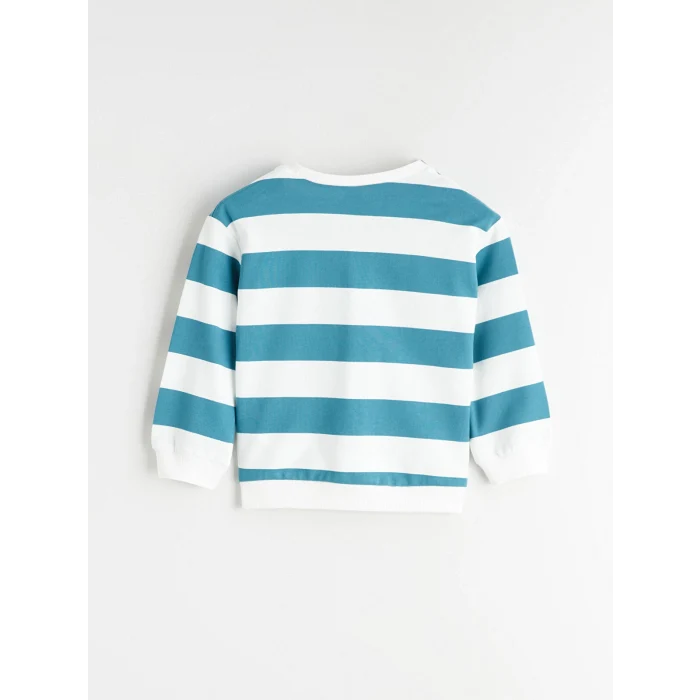 LCW baby Ekru Bisiklet Yaka Erkek Bebek Sweatshirt ve Eşofman Altı