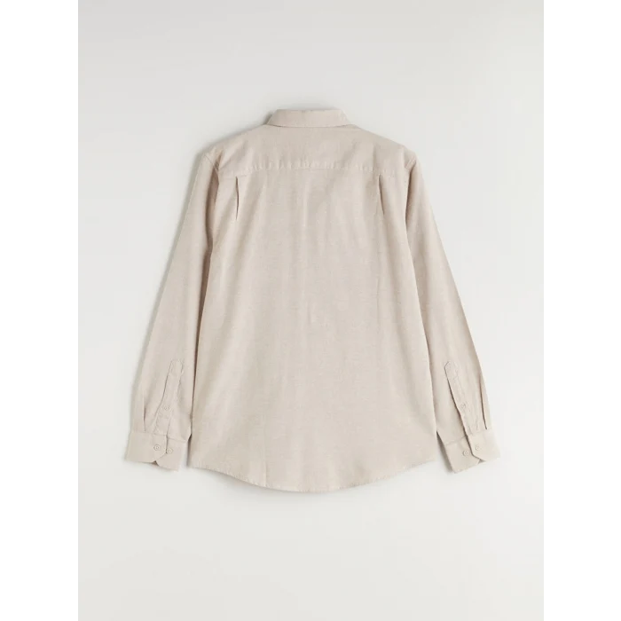 LCWAIKIKI Classic Bej Regular Fit Uzun Kollu Gabardin Erkek Gömlek