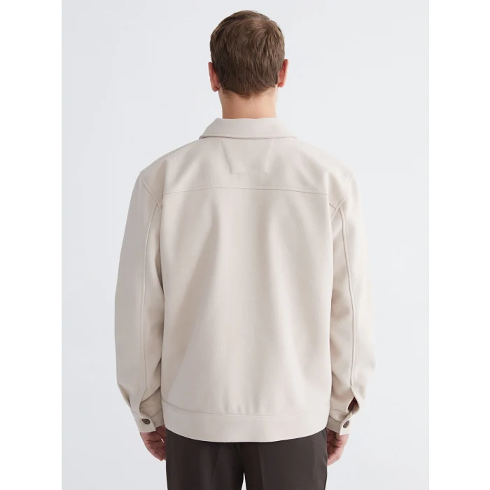 LCW Vision Bej Regular Fit Kaşe Erkek Gömlek Ceket