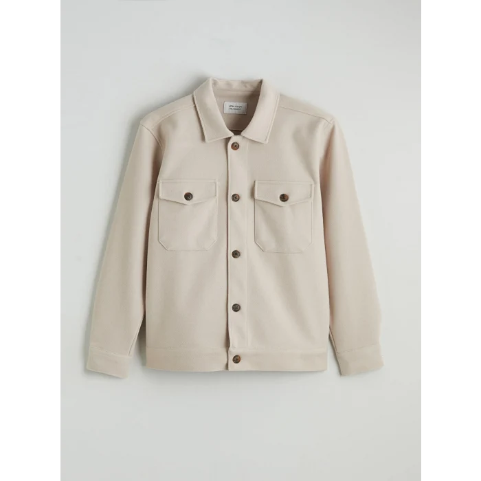 LCW Vision Bej Regular Fit Kaşe Erkek Gömlek Ceket