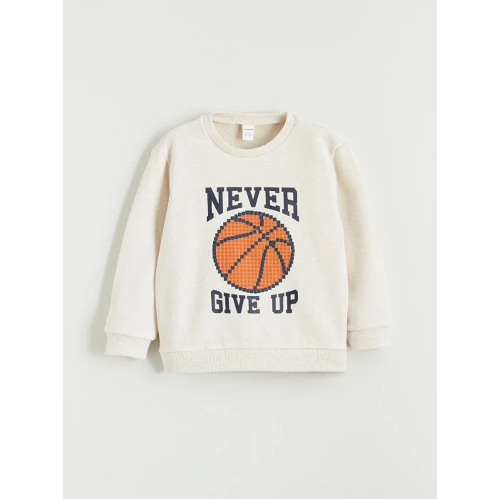 LCW Kids Beyaz Bisiklet Yaka Erkek Çocuk Sweatshirt 2li