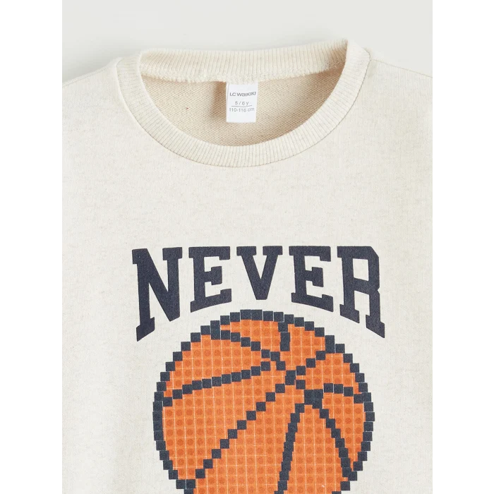 LCW Kids Beyaz Bisiklet Yaka Erkek Çocuk Sweatshirt 2li