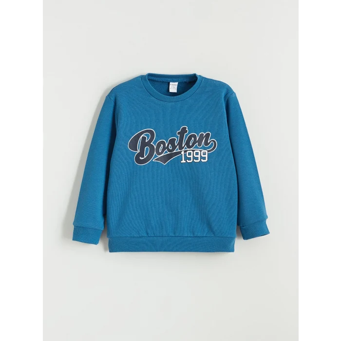 LCW Kids Beyaz Bisiklet Yaka Erkek Çocuk Sweatshirt 2li