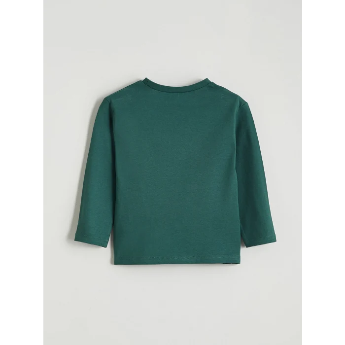 LCW baby Yeşil Tokyo Baskılı Erkek Bebek Tişört