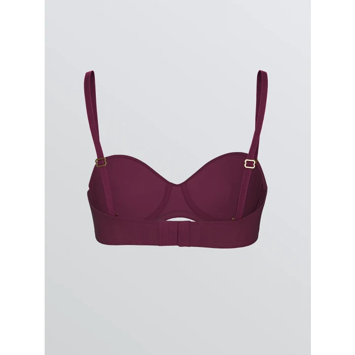 LCW DREAM Mürdüm Balenli Dolgusuz Straplez Sütyen