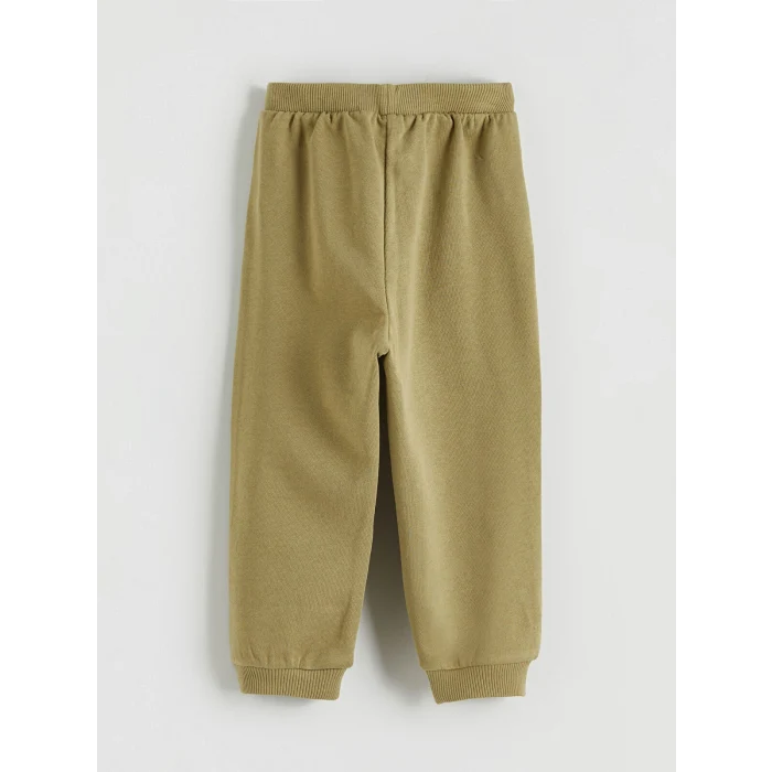 LCW baby Ekru Dinozor Baskılı Erkek Bebek Sweatshirt ve Eşofman Alt