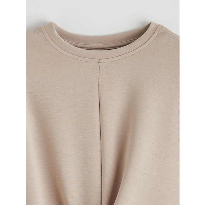 LCW Kids Ekru Kız Çocuk Tişört ve İspanyol Paça Tayt