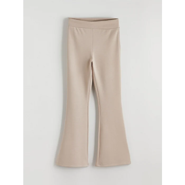 LCW Kids Ekru Kız Çocuk Tişört ve İspanyol Paça Tayt