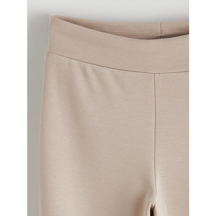 LCW Kids Ekru Kız Çocuk Tişört ve İspanyol Paça Tayt