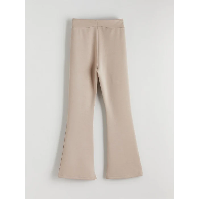 LCW Kids Ekru Kız Çocuk Tişört ve İspanyol Paça Tayt