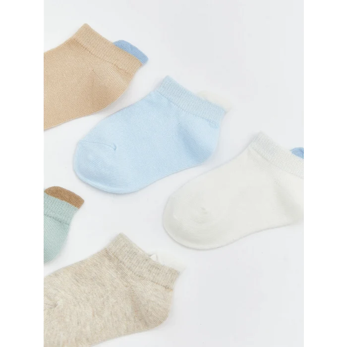 LCW baby Bej Basic Erkek Bebek Patik Çorap 5li