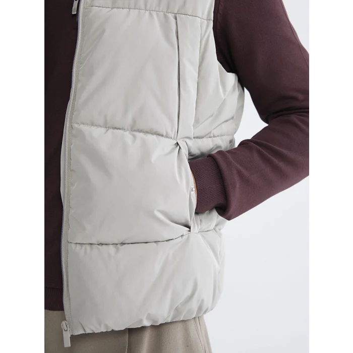 LCW Vision Bej Standart Kalıp Kapüşonlu Erkek Şişme Yelek