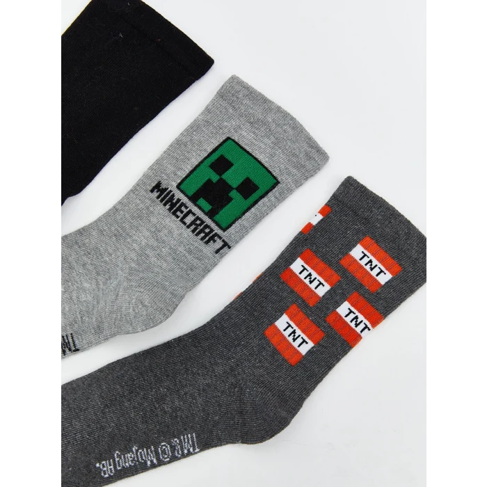 LCW Kids Karışık Minecraft Desenli Erkek Çocuk Soket Çorap 5li