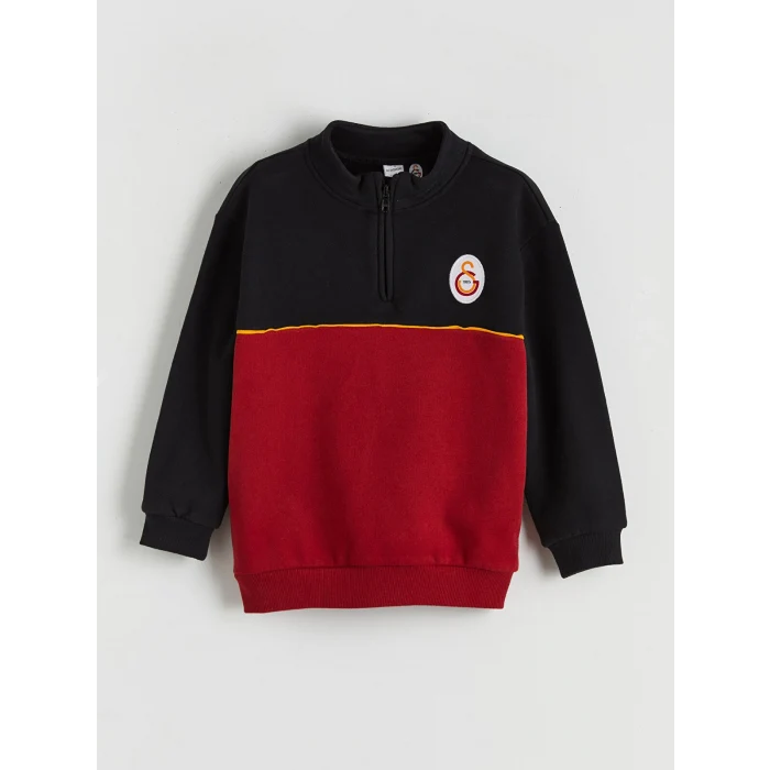 LCW Kids Kırmızı Galatasaray Baskılı Erkek Çocuk Kalın Sweatshirt
