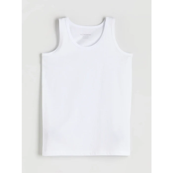 LCW Kids Beyaz Bisiklet Yaka Erkek Çocuk Atlet 5li