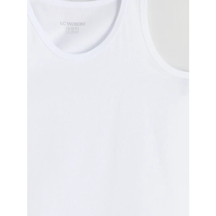 LCW Kids Beyaz Bisiklet Yaka Erkek Çocuk Atlet 5li