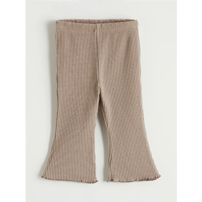 LCW baby Bej Baskılız Kız Bebek Sweatshirt ve Pantolon Takım