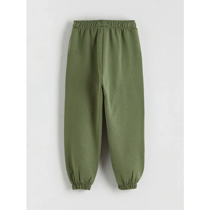 LCW baby Haki Beli Lastikli Erkek Bebek Jogger Eşofman Altı