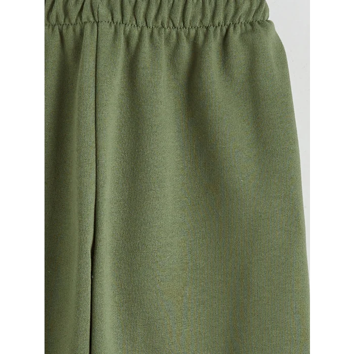 LCW baby Haki Beli Lastikli Erkek Bebek Jogger Eşofman Altı