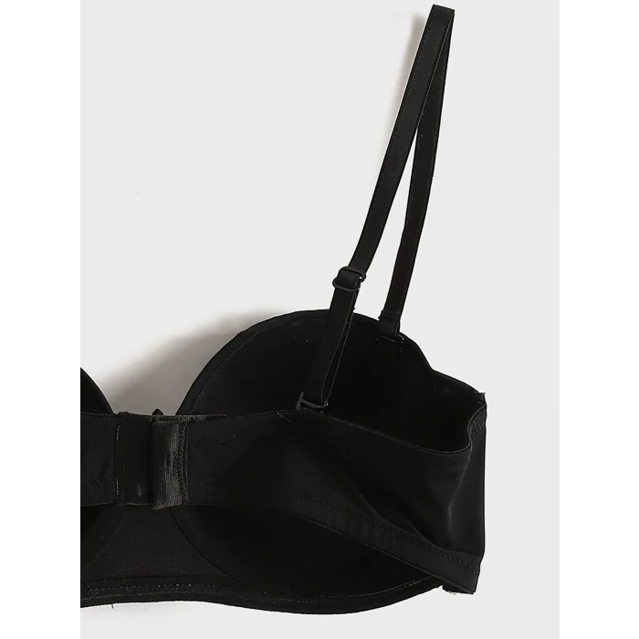 LCW DREAM Siyah Balenli Dolgusuz Straplez Sütyen