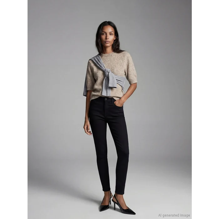 LCWAIKIKI Classic Siyah Slim Fit Kadın Jean Pantolon