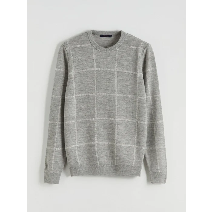 SOUTHBLUE Gri Bisiklet Yaka Erkek Triko Kazak