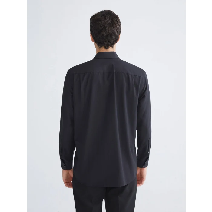 LCW BUSINESS Siyah Regular Fit Uzun Kollu Erkek Gömlek