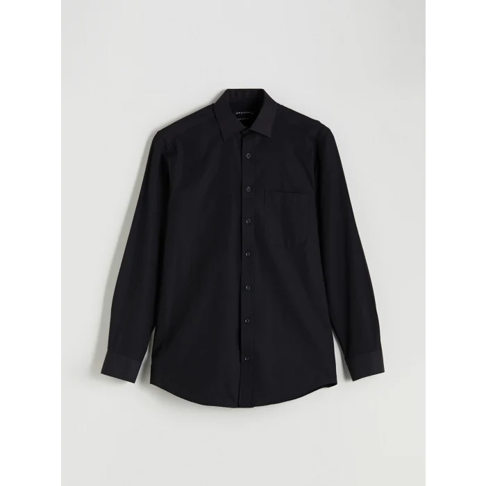 LCW BUSINESS Siyah Regular Fit Uzun Kollu Erkek Gömlek