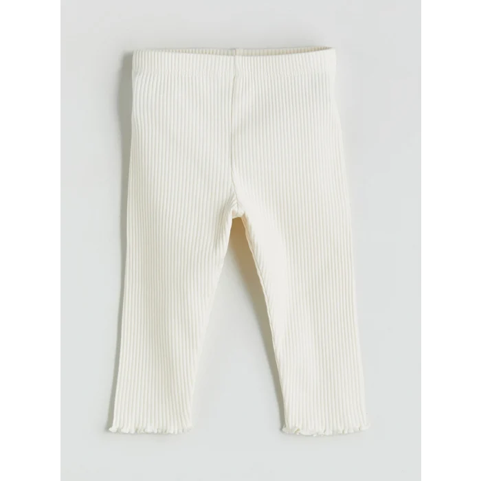 LCW baby Lila Bisiklet Yaka Çiçekli Kız Bebek Sweatshirt ve Tayt