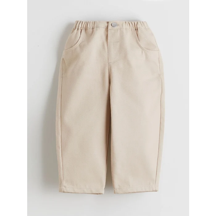 LCW baby Bej Polo Yaka Erkek Bebek Sweatshirt ve Pantolon