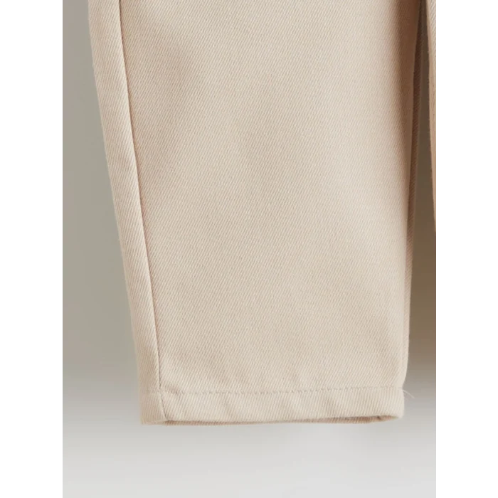 LCW baby Bej Polo Yaka Erkek Bebek Sweatshirt ve Pantolon