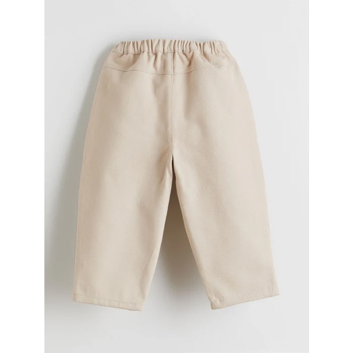 LCW baby Bej Polo Yaka Erkek Bebek Sweatshirt ve Pantolon