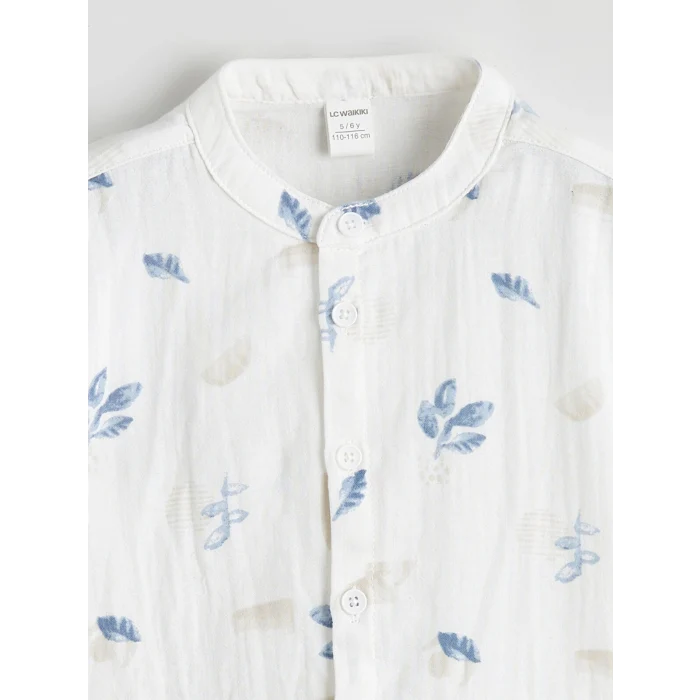 LCW Kids Ekru Hakim Yaka Uzun Kollu Erkek Çocuk Gömlek