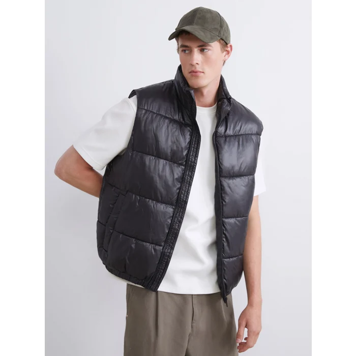 XSIDE Siyah Dik Yaka Erkek Şişme Yelek