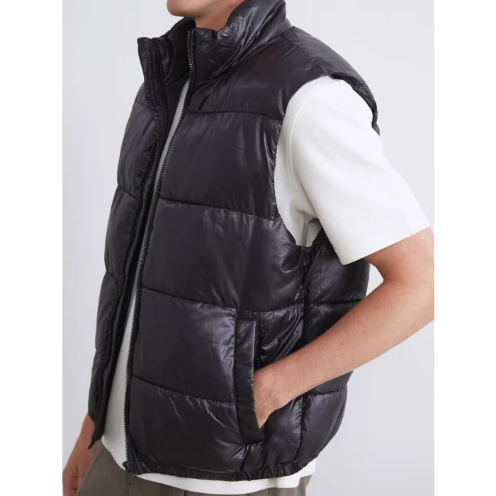 XSIDE Siyah Dik Yaka Erkek Şişme Yelek