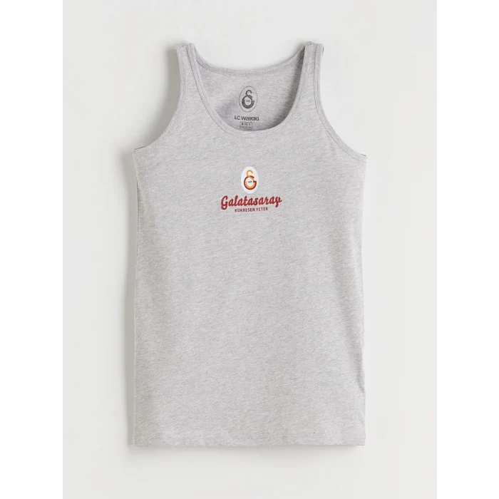 LCW Kids Kırmızı Bisiklet Yaka Galatasaray Baskılı Erkek Çocuk Atlet 2li