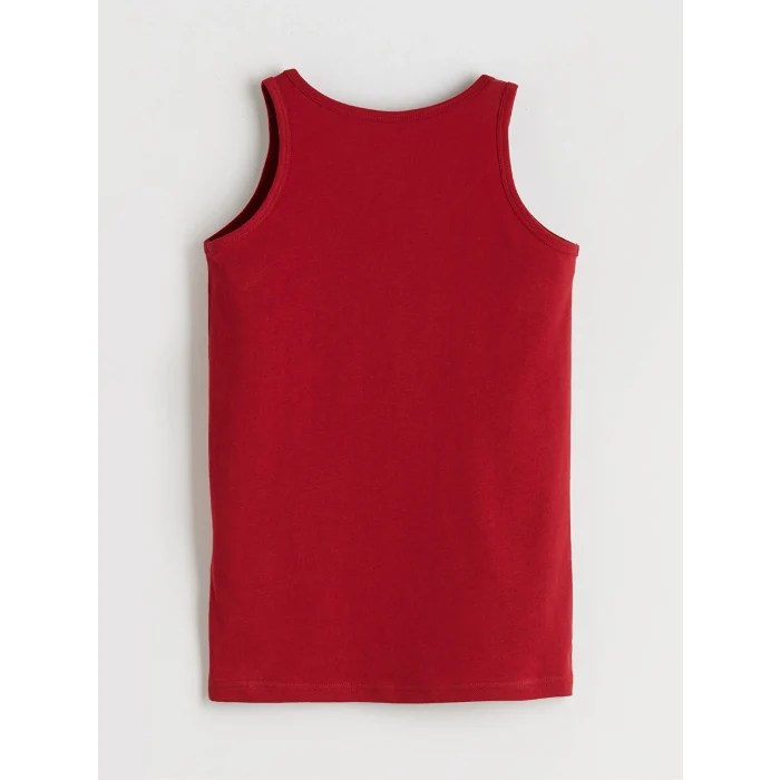 LCW Kids Kırmızı Bisiklet Yaka Galatasaray Baskılı Erkek Çocuk Atlet 2li