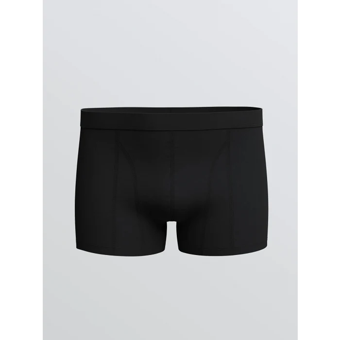 LC WAIKIKI Siyah Standart Kalıp Pamuklu Esnek Erkek Boxer 3lü