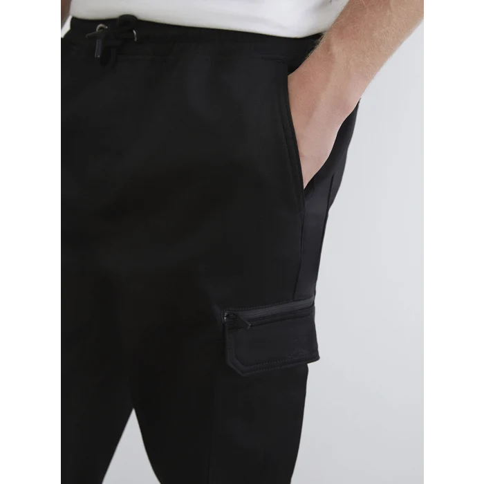 XSIDE Siyah Standart Kalıp Erkek Kargo Pantolon