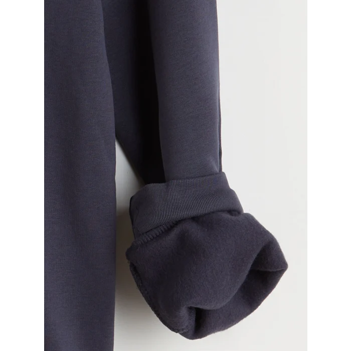 LCWAIKIKI Classic İndigo Kapüşonlu Uzun Kollu Erkek Fermuarlı Sweatshirt