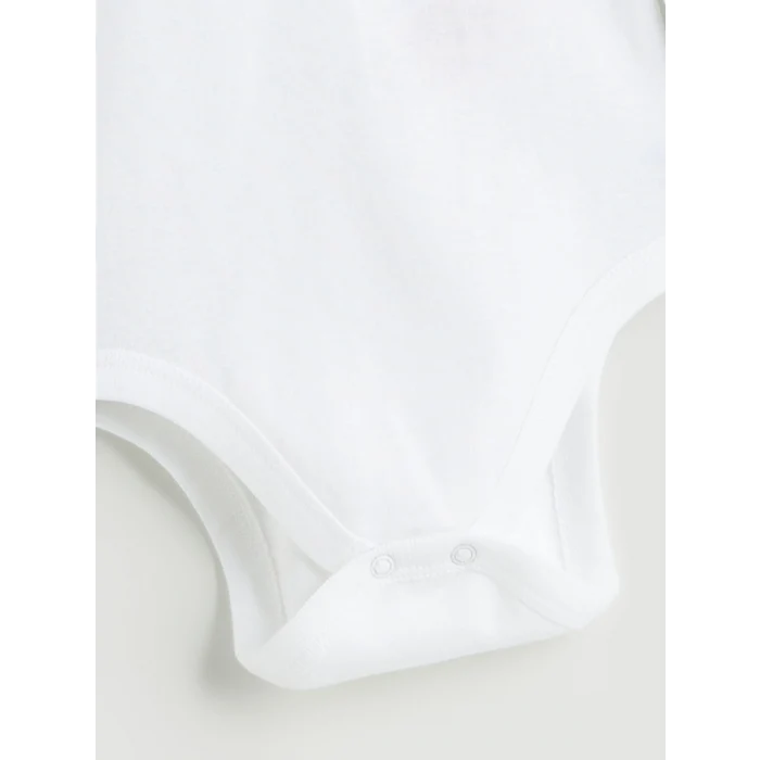 LCW baby Ekru Bisiklet Yaka Uzun Kollu Kız Bebek Çıtçıtlı Bodysuit 2li