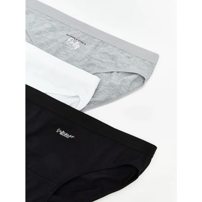 LCW Young Siyah Baskılı Bikini Külot 3lü