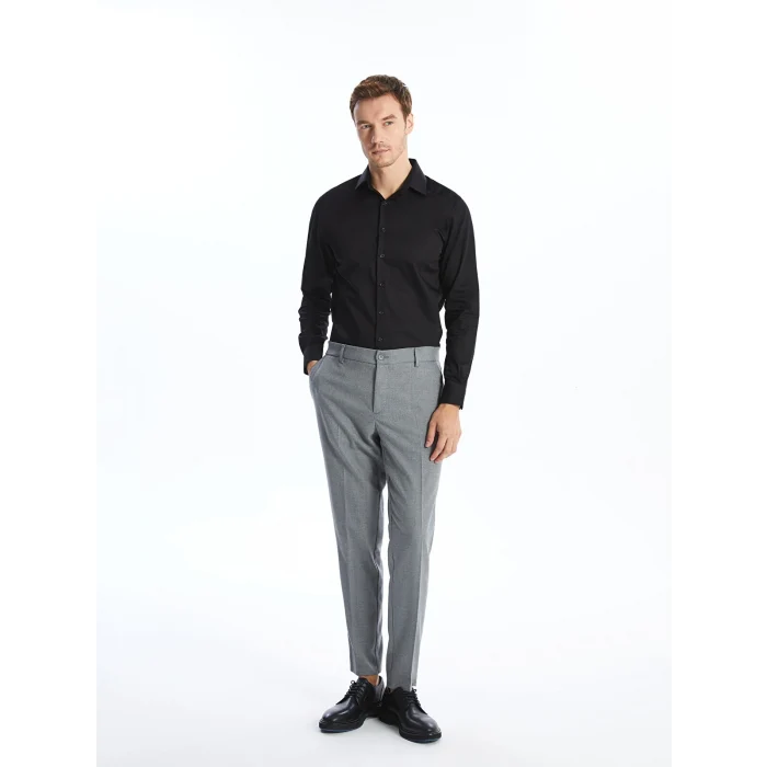 LCW BUSINESS Siyah Slim Fit Uzun Kollu Erkek Gömlek