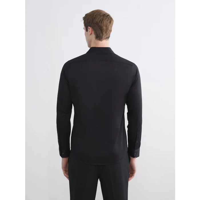 LCW BUSINESS Siyah Slim Fit Uzun Kollu Erkek Gömlek