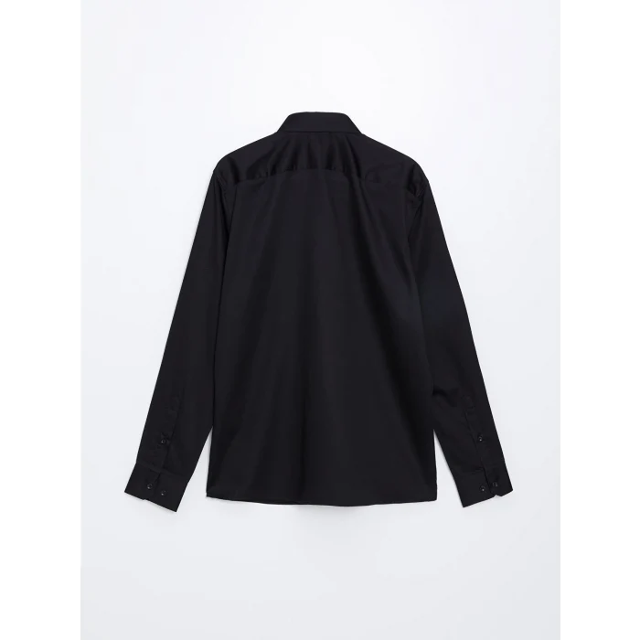LCW BUSINESS Siyah Slim Fit Uzun Kollu Erkek Gömlek