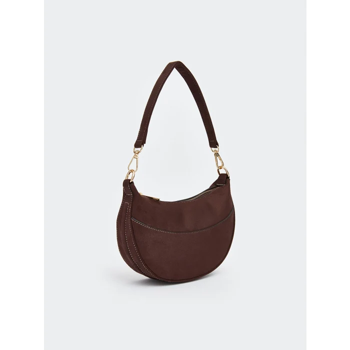 LCW ACCESSORIES Kahverengi Süet Görünümlü Kadın Omuz Çantası
