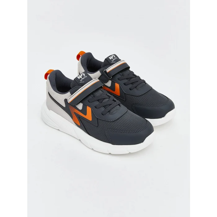 LCW STEPS Antrasit Bağcık ve Cırt Cırtlı Erkek Çocuk Spor Ayakkabı