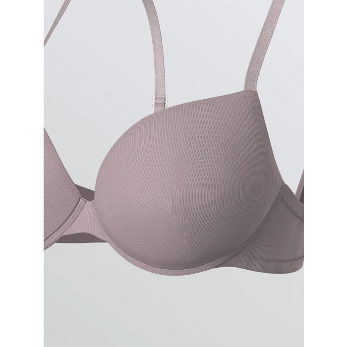 LCW DREAM Pembe Balenli Dolgulu Düz Tişört Sütyen