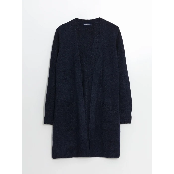 LCWAIKIKI Classic İndigo Şal Yaka Kadın Triko Hırka